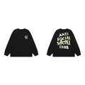 Anti Social Social Club Yellow Circle Logo Long Sleeve T-Shirt - Black