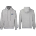Gallery Dept Heather Grey Navy Blue Logo Full Zip Up Hoodie